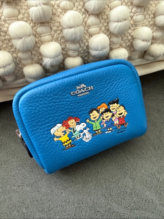 Coach Handbags - Coach Kids Blue Peanuts Mini Pouch